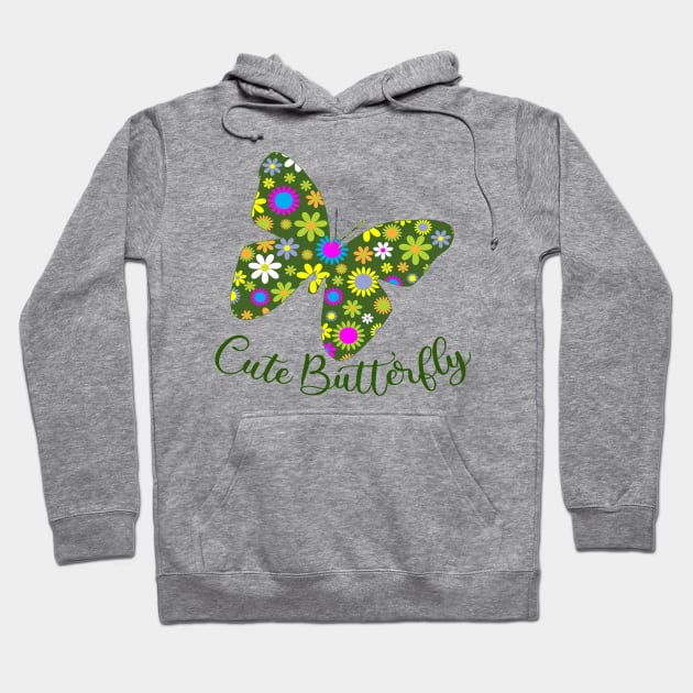 Lovely Butterflies Design - Cute Butterfly Hoodie by Animal Specials